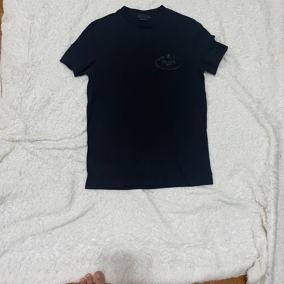 Prada Men's Charcoal Tee - Picture 6 of 12